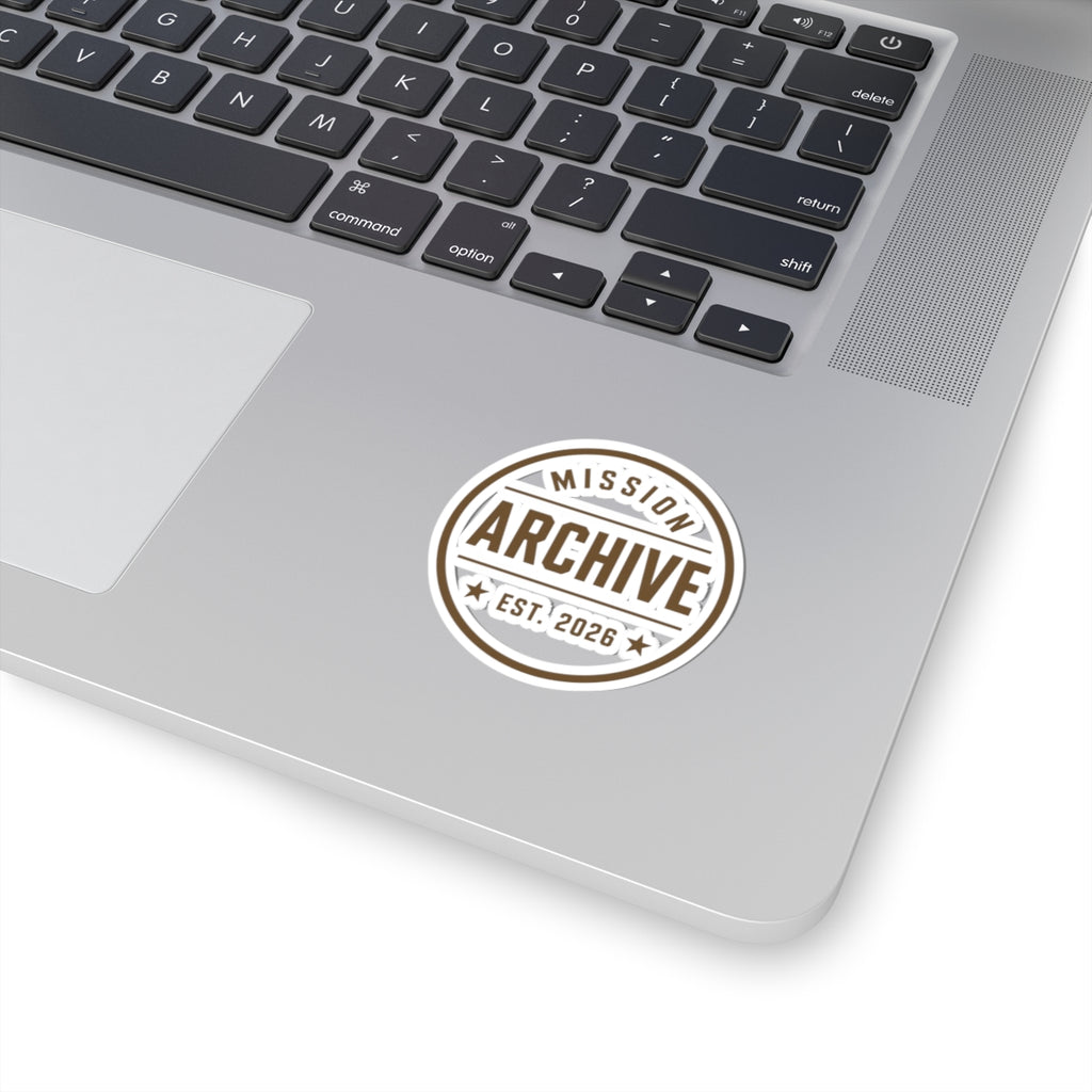 Archive Logo Kiss-Cut Sticker — Vintage Mission Emblem Sticker (Est. 2026)