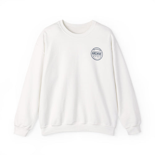 Archive Seal Crewneck Sweatshirt — Minimal Vintage Logo Pullover