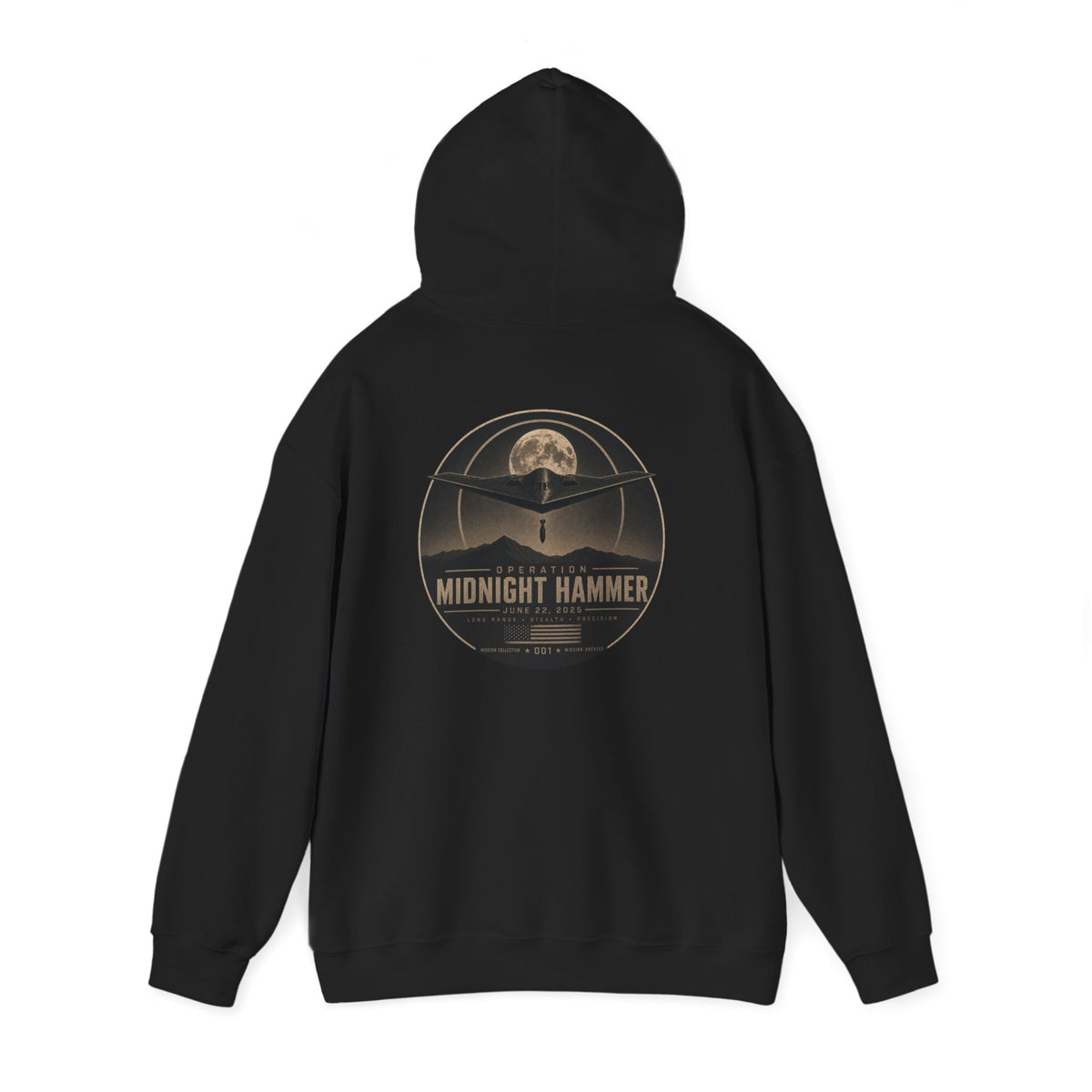 Midnight Hammer Hoodie — Vintage Rock Band Logo Hooded Sweatshirt