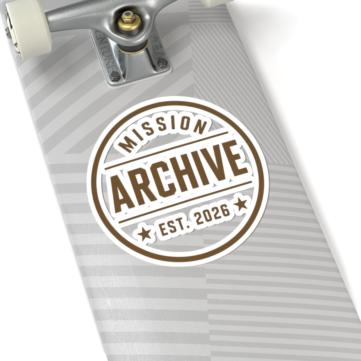 Archive Logo Kiss-Cut Sticker — Vintage Mission Emblem Sticker (Est. 2026)