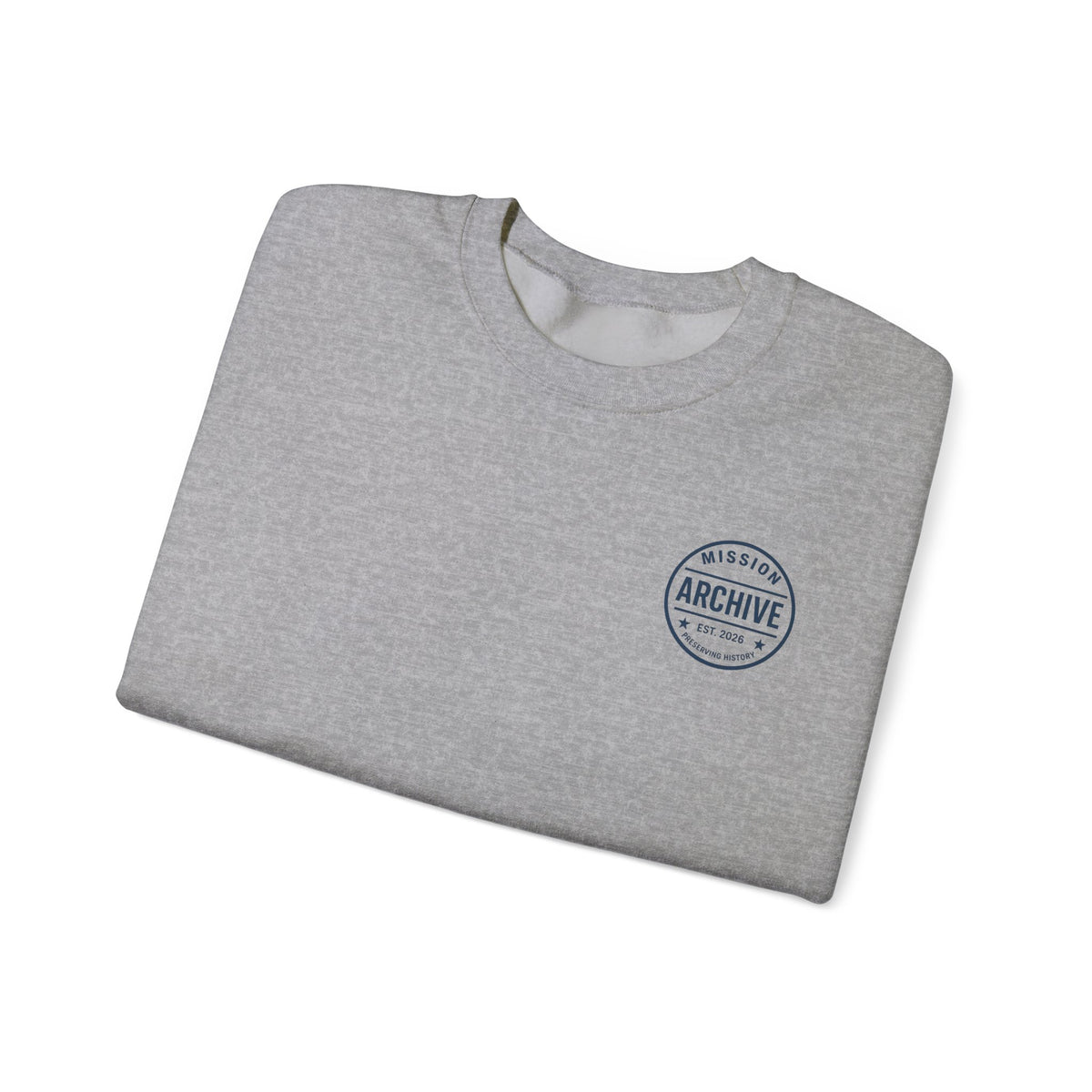 Archive Seal Crewneck Sweatshirt — Minimal Vintage Logo Pullover