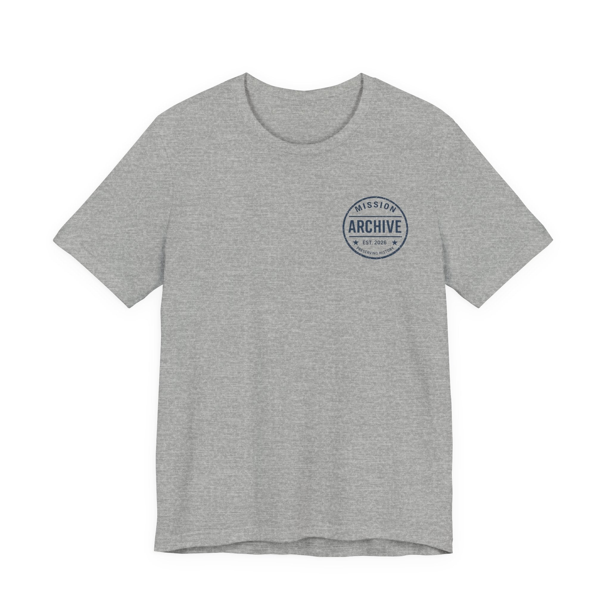 Archive Club Chest Logo T‑Shirt — Minimal Vintage Badge Tee