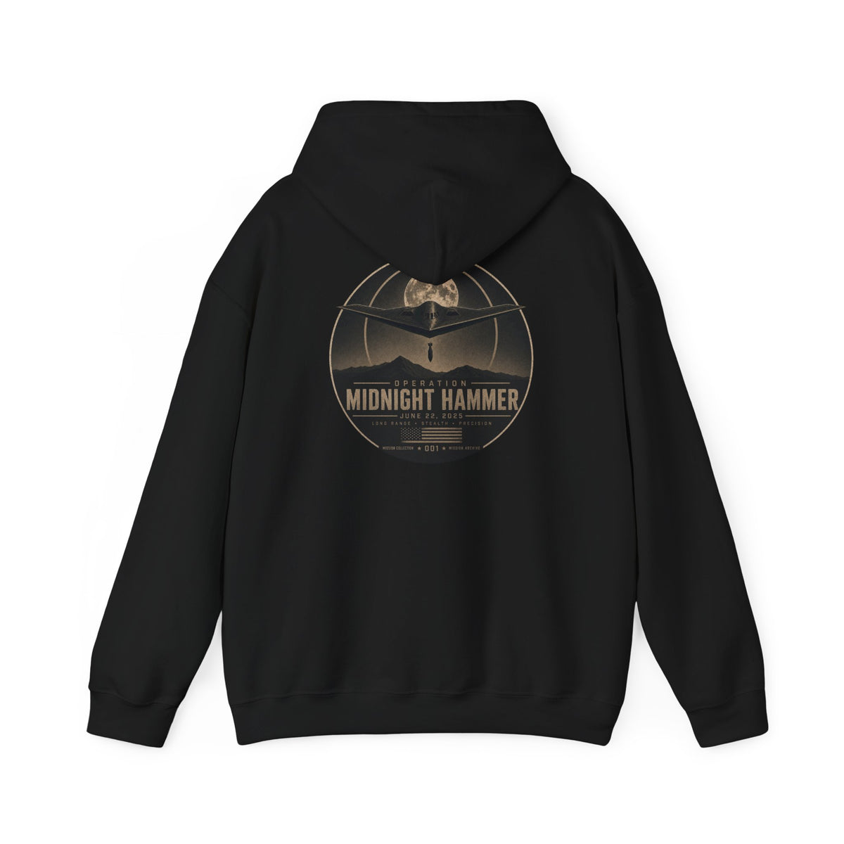 Midnight Hammer Hoodie — Vintage Rock Band Logo Hooded Sweatshirt