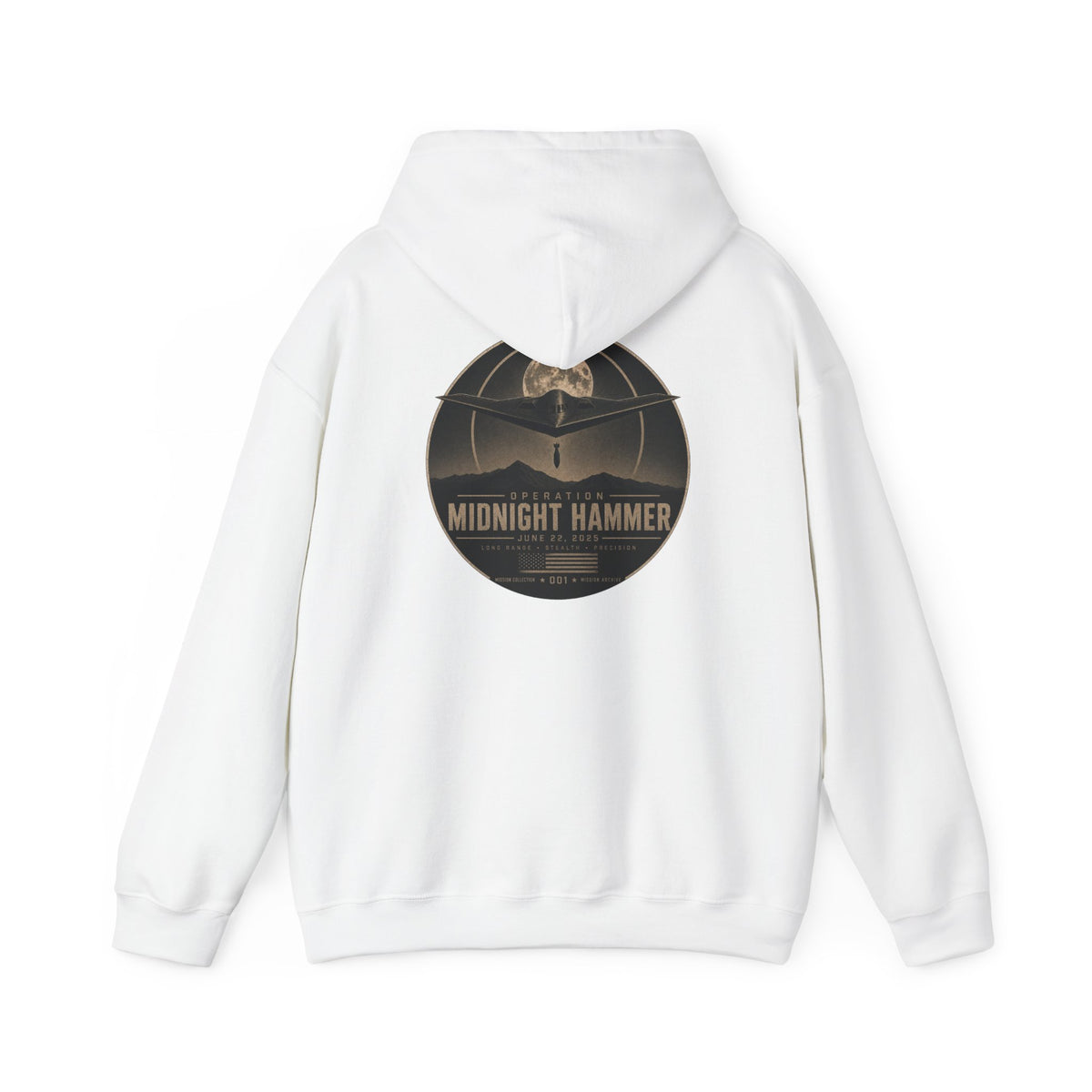 Midnight Hammer Hoodie — Vintage Rock Band Logo Hooded Sweatshirt