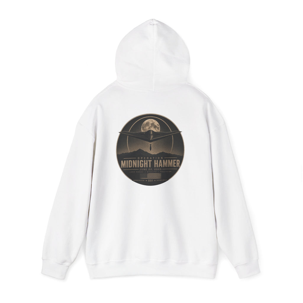 Midnight Hammer Hoodie — Vintage Rock Band Logo Hooded Sweatshirt