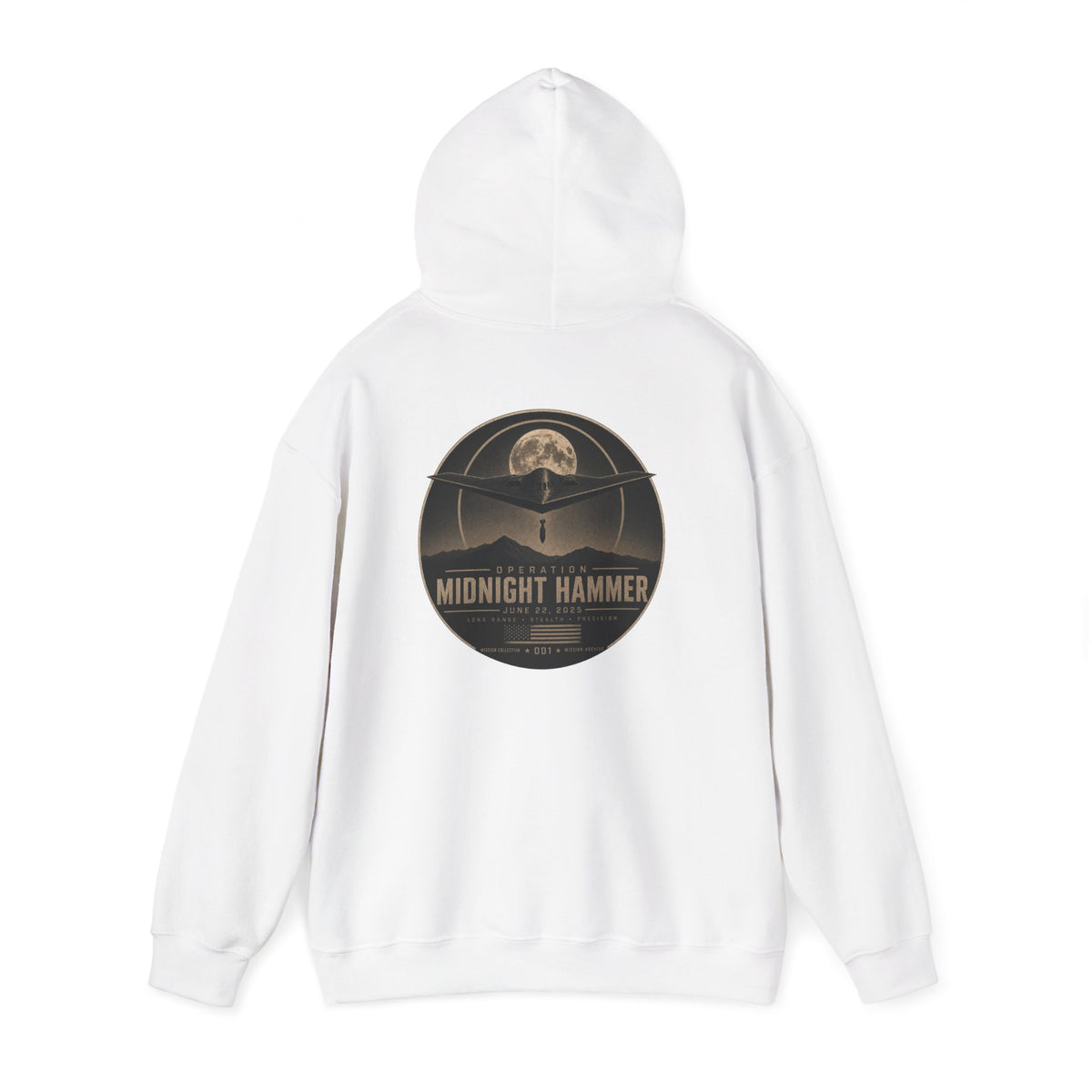 Midnight Hammer Hoodie — Vintage Rock Band Logo Hooded Sweatshirt