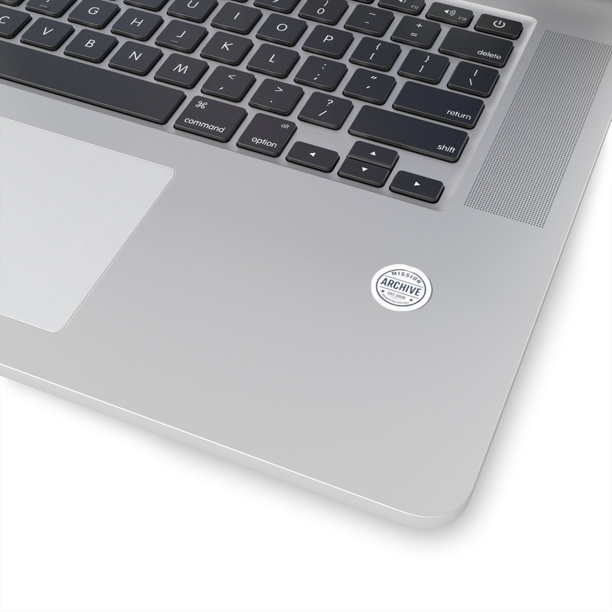 Mission Archive Round Sticker — 'Mission Archive Est. 2026' Kiss-Cut Laptop Decal