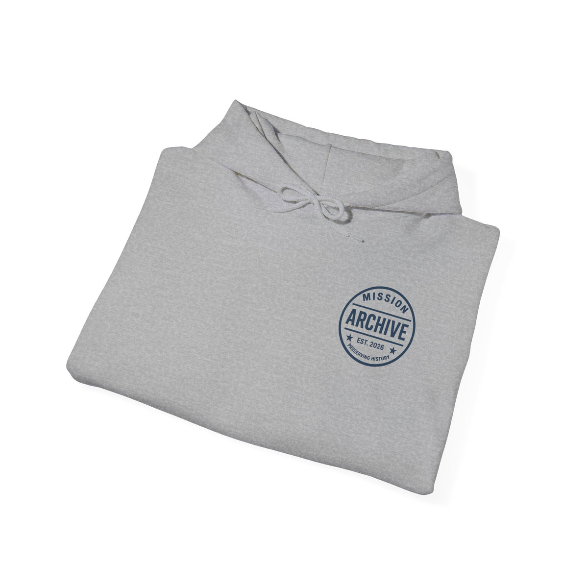 Archive Logo Hoodie — Minimal Vintage Circle Print Sweatshirt