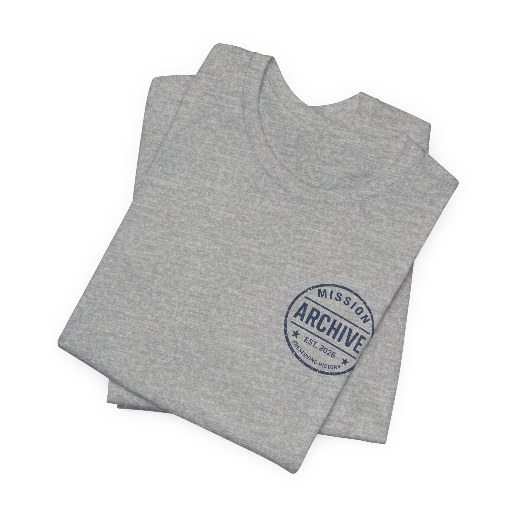 Archive Club Chest Logo T‑Shirt — Minimal Vintage Badge Tee