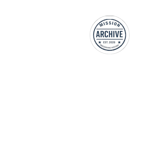 Mission Archive Round Sticker — 'Mission Archive Est. 2026' Kiss-Cut Laptop Decal